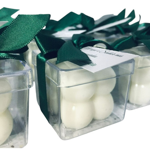 10 Lembrancinhas Personalizada Vela Mini Bubble C/ Caixinha