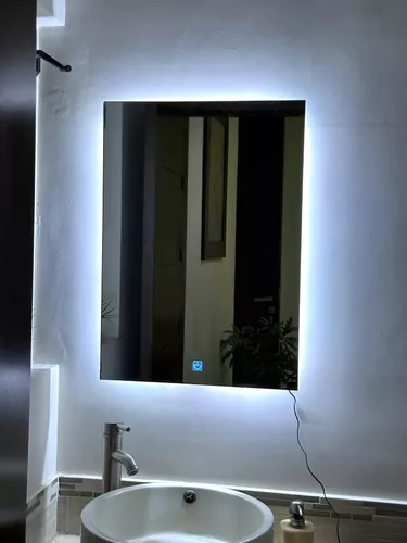 Espejo Luz Led 50 X 70cm Touch Para Baño O Tocador