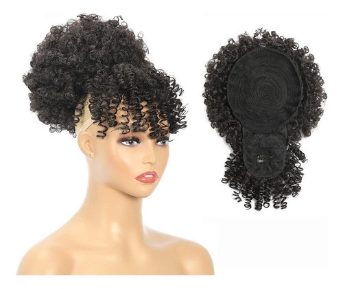 Extensión De Moño Qq Afro Hair Con Cola De Caballo
