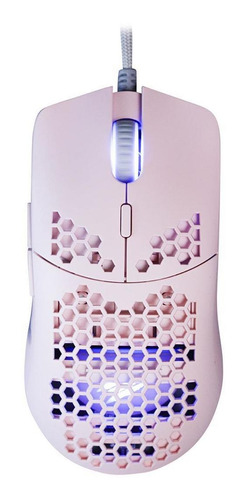 Imagem 2 de 6 de Mouse Gamer Oex Dyon-x Ultra Leve 7 Botões Rosa Ms322