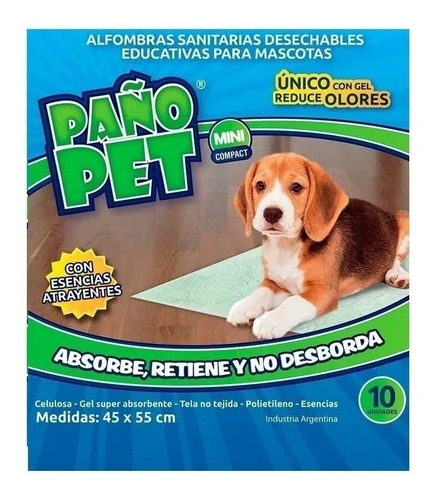 Alfombras Sanitarias Mini Compact Mascotas X 100 U Paño Pet 