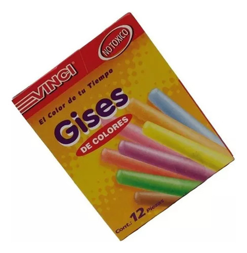 Gises De Colores Vinci 12 Pz