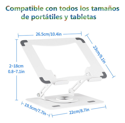 Base Soporte Para Laptop Tableta Portátil Ajustable