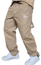 Comprar Calça Jeans Sarja Cargo Reta Jogger Cargo Bege Street Boss