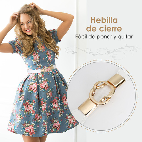 4pcs Cinturones Para Mujere Elástico Elegantes Ajustable