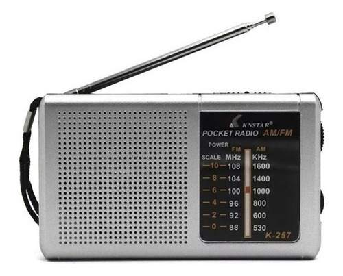 Radio Am/fm K-257 Antena Portatil Bolsillo Ligero Altavoz 