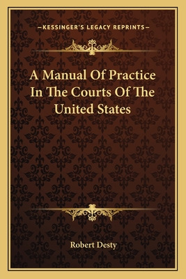 Libro A Manual Of Practice In The Courts Of The United St...