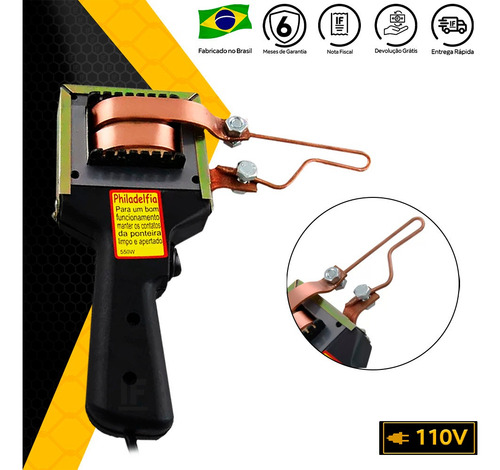 Ferro Solda Pistola Estanho Profissional 550w 110v