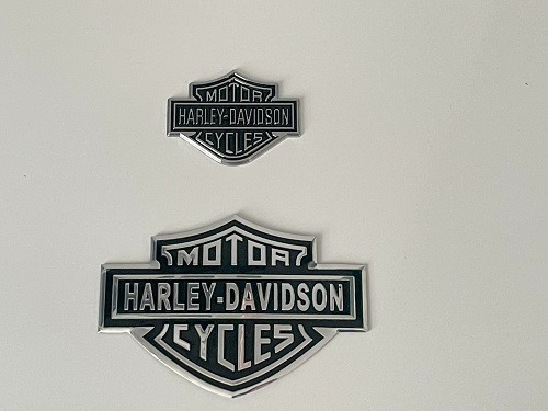 Pack 2 Emblemas De Metal 3d Moto Clube Davidson Badge Harley