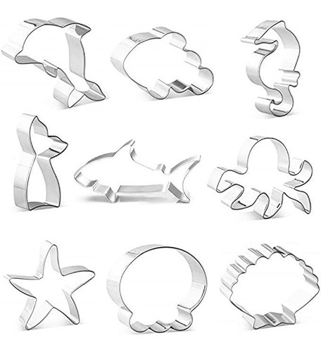 Devin0705 Bajo Las Criaturas Marinas Cookie Cutter Set-pieza