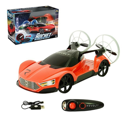 Carro De Controle 7 Funções Rocket Turbo Com Luz Até 20 Km/h