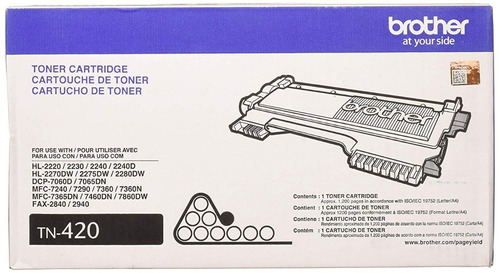 Toner Brother Tn-420 Para Hl2240, Hl2270, Mfc7460, Mfc7860