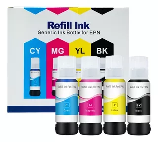 4 Tintas Cmyk Para Epson 504 524 544 L4150 L3150 L3110 L3250