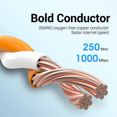 Cable de red Vention Cat6 Certificado - 1 metro - Premium Patch cord - UTP Rj45 Ethernet 1gbps - 250 Mhz - cobre - Pc - Notebook - servidores - Negro - IBKBF