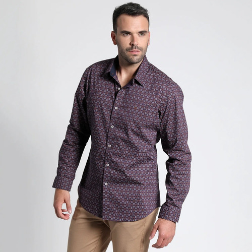 Camisa Hombre Potros Travira Estampada Spandex