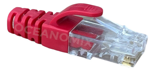 20 Unid Capa Snap In Para Rj45 Boot Cat5e/cat6 Vermelho