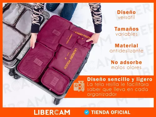 Novedad ventajoso Suministro Set X6 Organizador De Valija Kit De Viaje Neceser Bolso Ropa