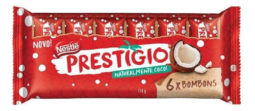 Nestlé Chocolate Flowpack Prestigio Com 6 Unidades 114 Gr