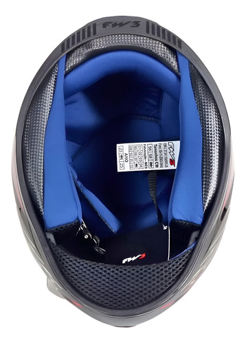 Capacete Fw3 Fechado Gt2 C/ Narigueira Alta + Viseira Fumê