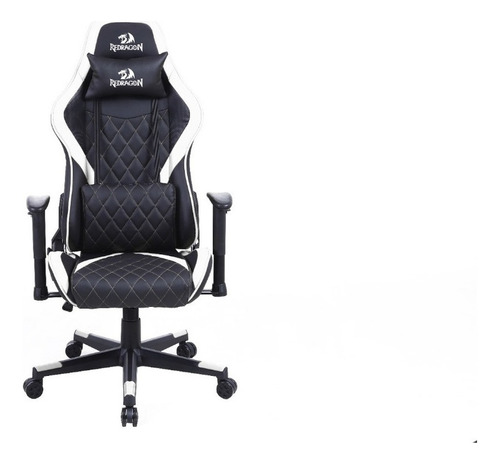 Silla Gamer Redragon Gaia C211 Ergonómica Negra Y Blanco Color Negro/Blanco Material del tapizado Cuero sintético