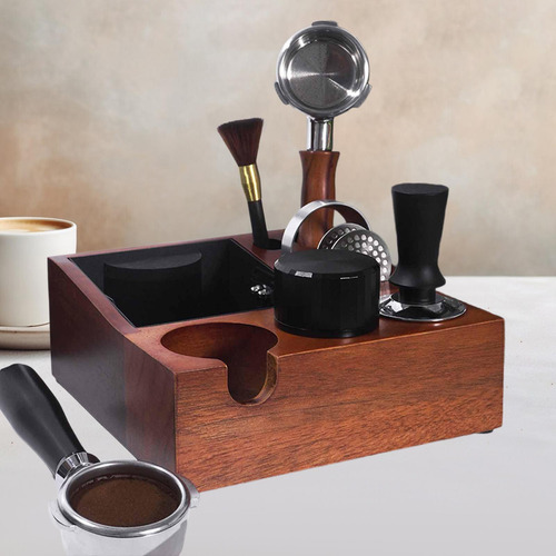 Organizador De Madera Espresso Tamping Station Para Hotel