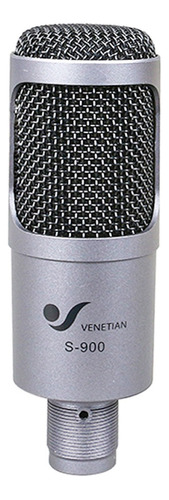 Micrófono Venetian S-900 Condensador Cardioide color plateado