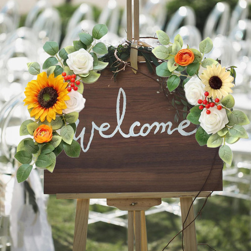 2 Piezas De Flores Artificiales Para Arco De Boda, Flores