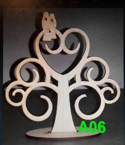 Árbol De La Vida 60 Cm De Alto Con Base En Láser Fibrofacil