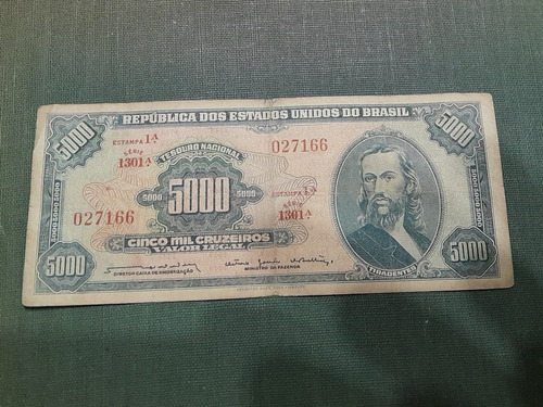 Billete De 5000 Cruzeiros Decada Del 60
