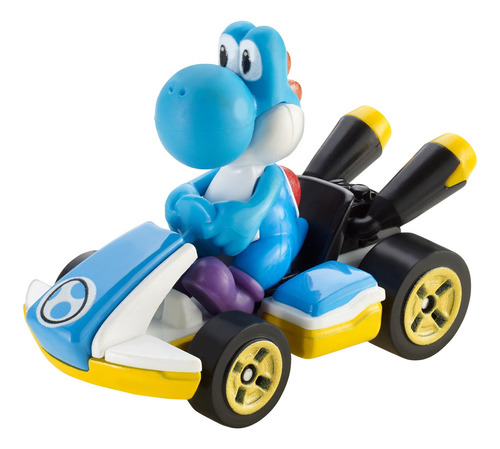 Hot Wheels Light Blue Yoshi Super Mario Kart Car Personaje C
