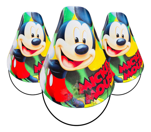 20 Gorritos De Mi-ckey Raton Fiesta Gorro Cono Sombrero