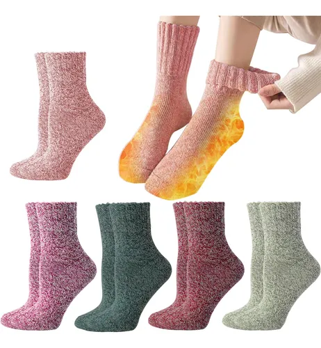 Calcetines Termicos Mujer, 5 Pares Calcetines De Lana,