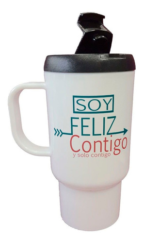 Jarro Termico Frase Soy Feliz Contigo Happy Love Amor