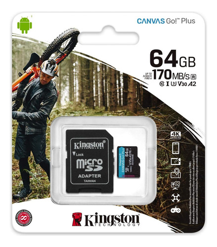 Memoria Flash Kingston Plus, 64gb Microsdxc Uhs-i Clase 10