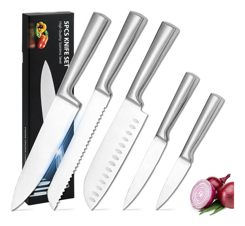 Kitchen Knife Set, 5-pieces Classic Carbon Stainless Steel K