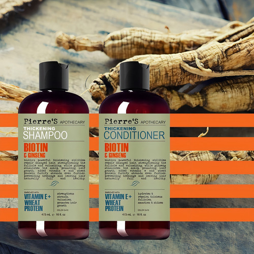 Shampoo Pierres Apothecary Biotin Ginseng 473ml