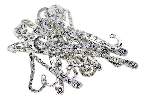 40x De De Plata Antigua W Gancho Diy Accesorios Para Libros