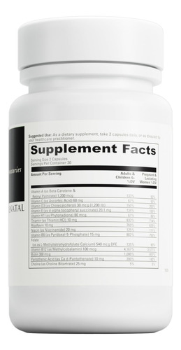 Davinci Multivitamínico Prenatal Con Probióticos 60 Cápsulas