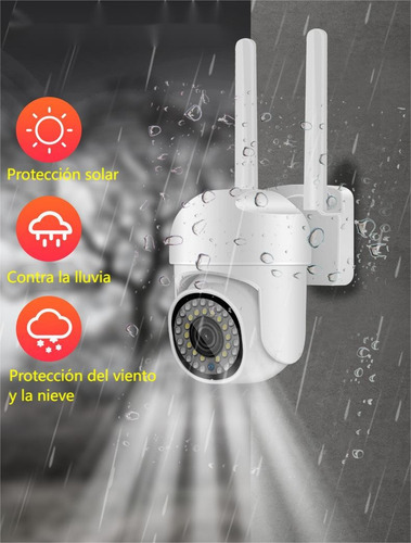4pcs Cámara De Seguridad Wifi De 360° 2k Con Visión Alarma