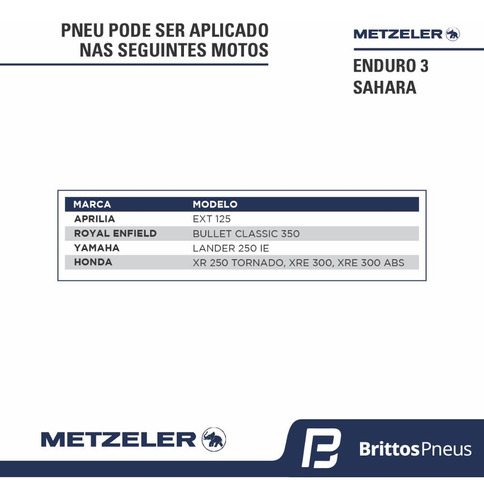 Kit 2 Pneus Metzeler Enduro 3 - 90/90-21+120/80-18 Tt