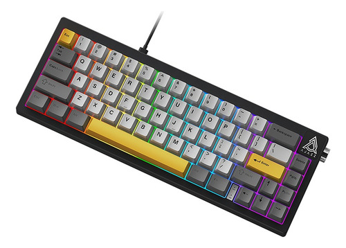 Teclado Mecânico Ajazz Ak650 Cold Crow Cross Rgb Wired