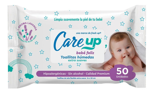 Toallitas Húmedas Bebé Care Up Hipoaler. 12 Paq. X 50u C/u