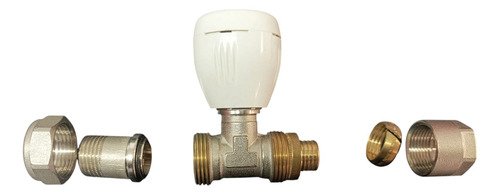 Valvula Radiador Recta Doble Regulador 1/2