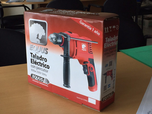 Taladro Electrico Equus 650w C/percutor Y Mango Profesional