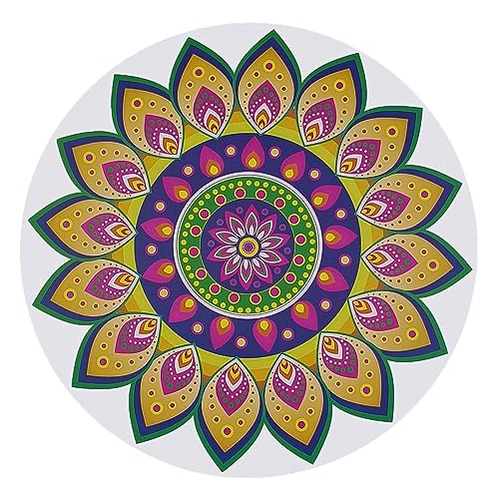 Etiqueta Engomada De La Mesa Del Piso De Rangoli, Vinilo Pvc