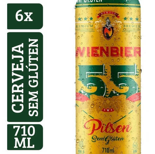 Kit Cerveja Wienbier 55 Pilsen S/ Gluten 710ml (6 Un)