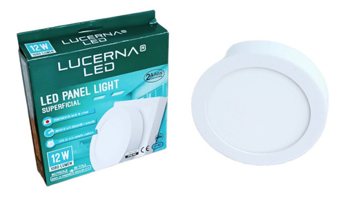 Lampara Led 12w Redonda Superficial Linea Clasica Lucerna