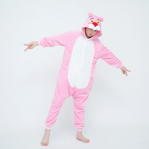Pijama De Dibujos Animados De Pink Panther Kigurumi Para Niñ