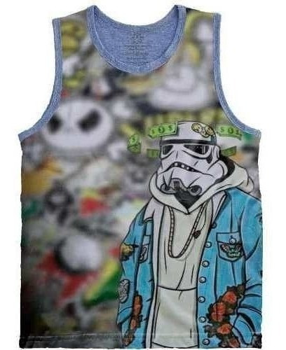 Camiseta Regata Plus Size Geek Storm Trooper Star Wars
