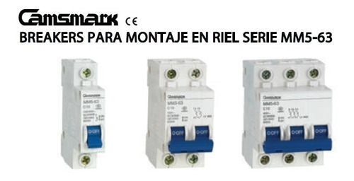 Breakers 1x3 Para Montaje En Riel Serie Mm5-63 Oferta Mayor 